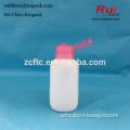4.5oz skin care bottle with dlip top cap, high quality PET bottle for make remover, 135ml white flip top cap plastic bottle,
